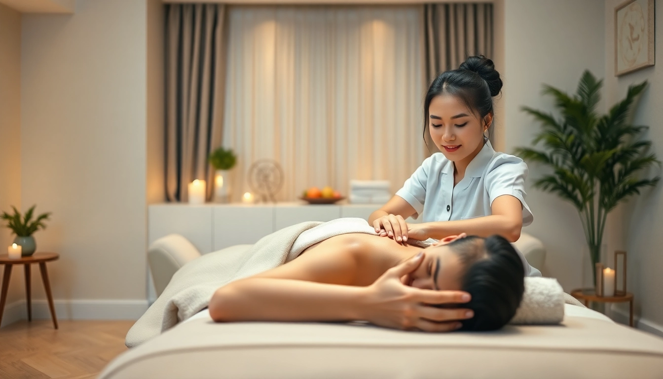 집에서 편안한 분위기로 마사지를 제공하는 젊은 태국 테라피스트의 수원출장마사지 서비스.