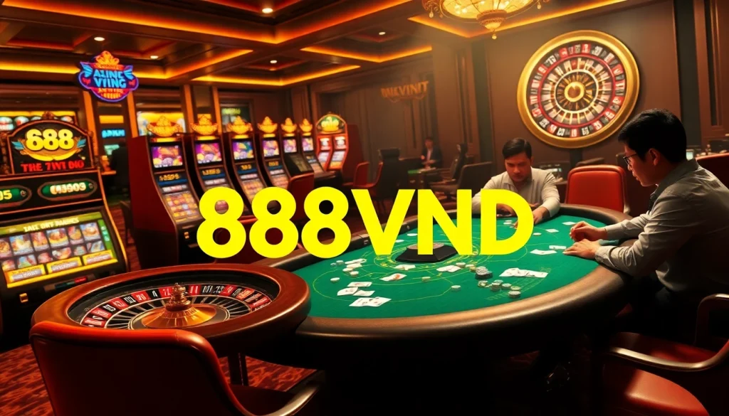 Experience thrilling gameplay at 888VND with high-stakes poker and vibrant slot machines.
