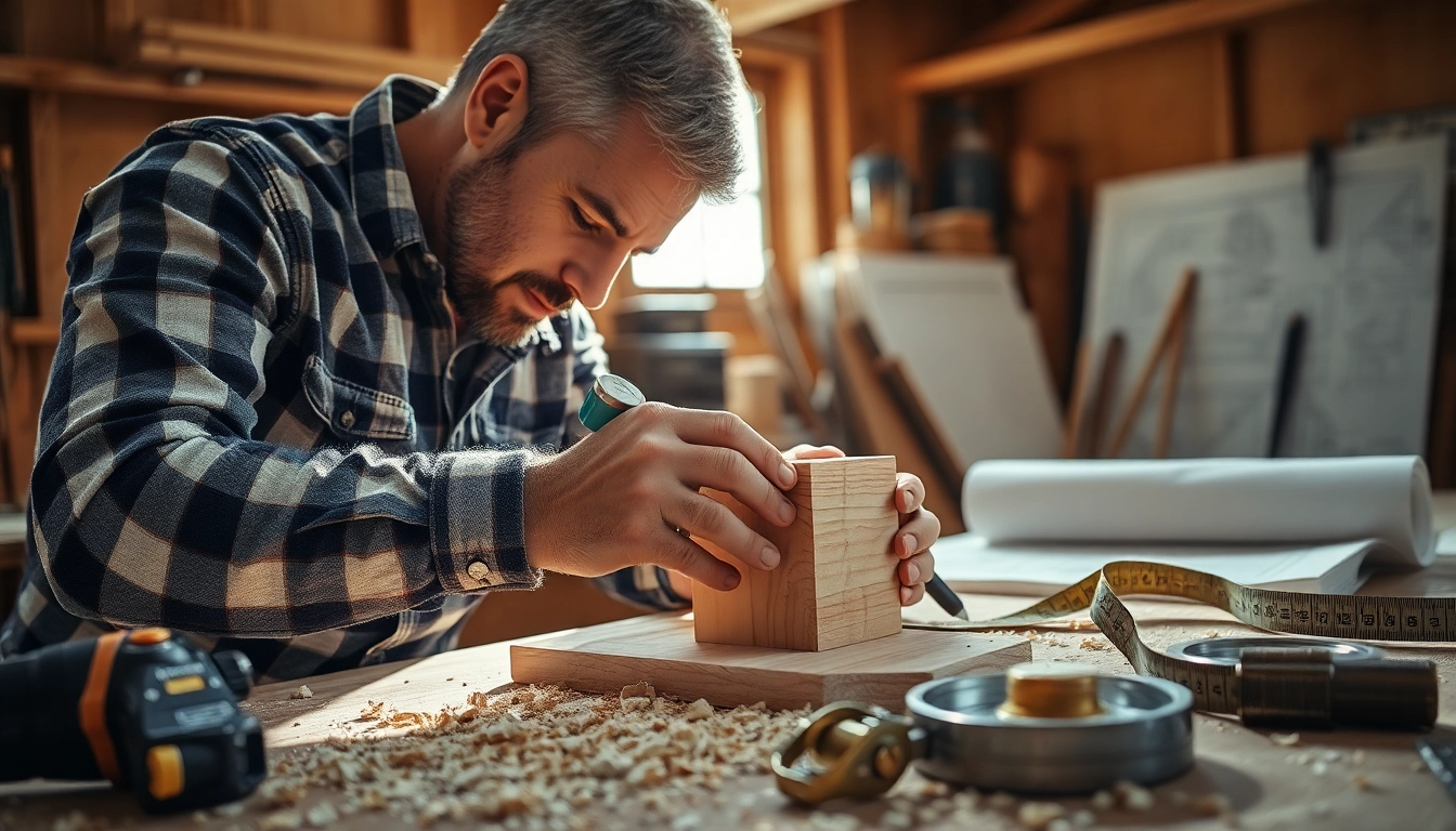 Learn carpentry apprenticeship in a professional workshop with craftsmen at work.