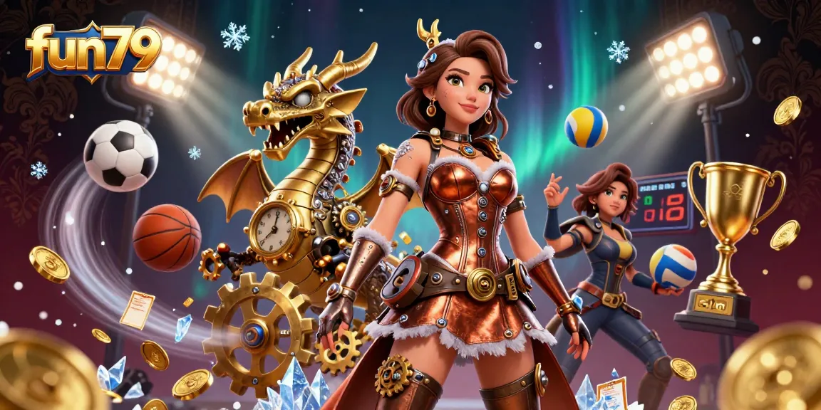 Fun79 offers an immersive gaming experience with a stunning casino illustration featuring vibrant elements.