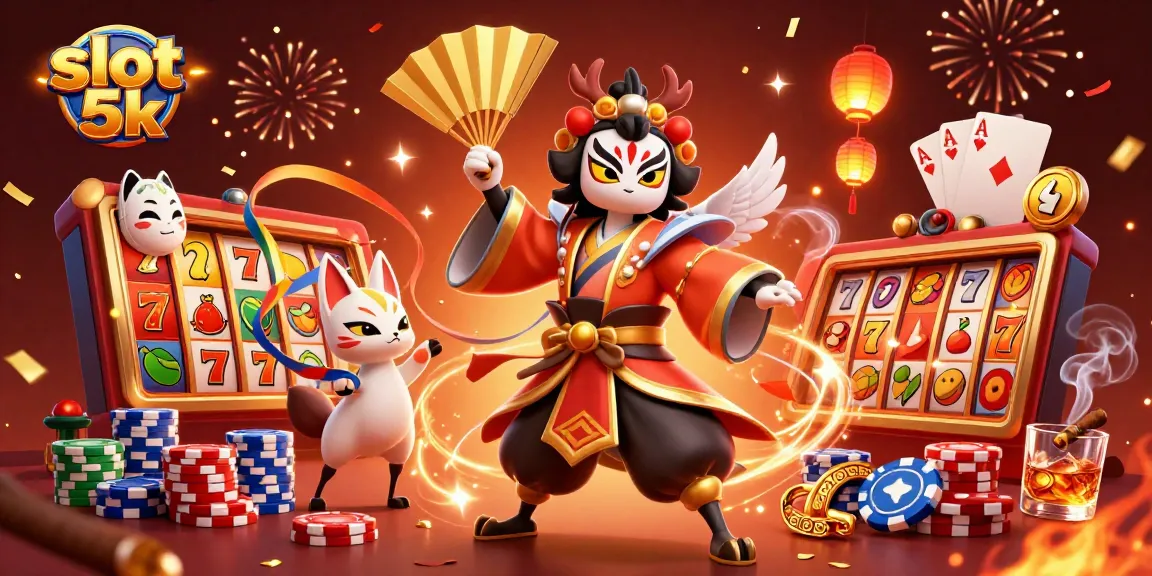 Experience thrilling wins at slot 5k with vibrant characters and dynamic casino elements.