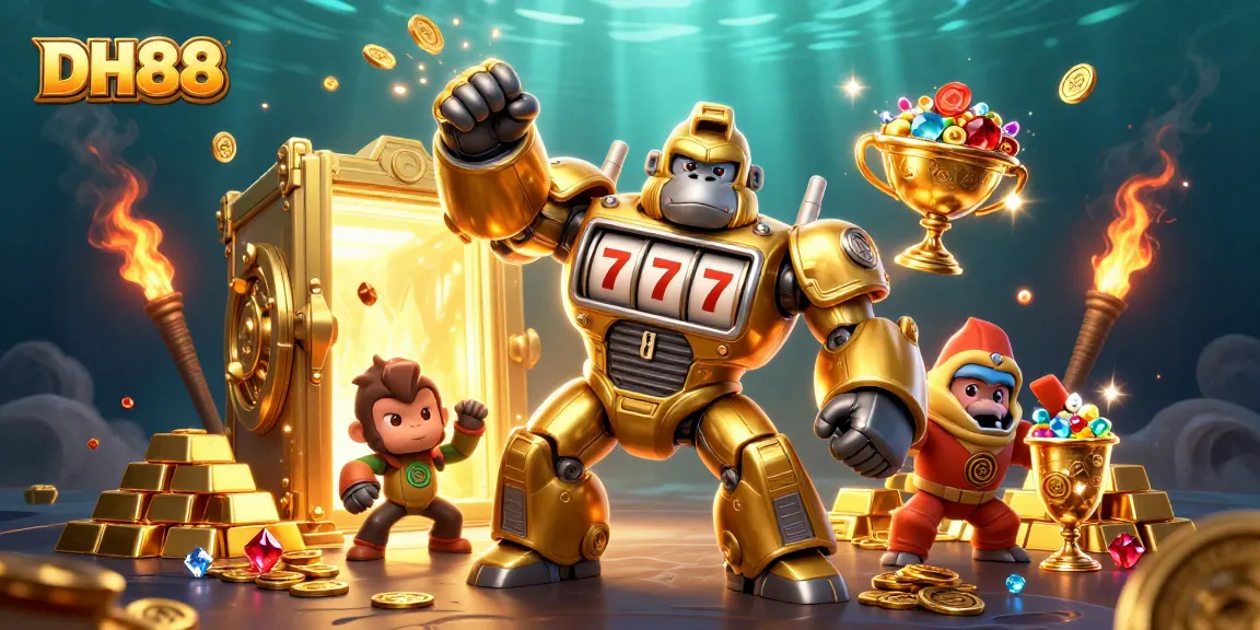 Experience thrilling wins at DH88 with a golden gorilla mech and treasure galore!