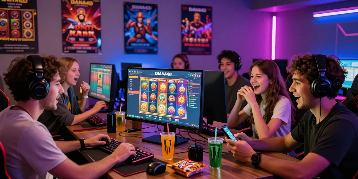 Pengalaman seru bermain slot gacor di DIANA4D dengan teman-teman, suasana penuh kegembiraan dan teknologi modern.