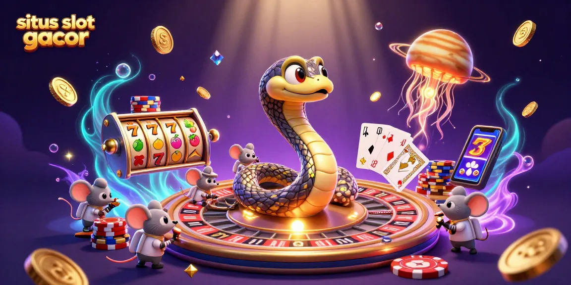 Place your bets with situs slot gacor in a vibrant 3D casino scene full of cosmic excitement.