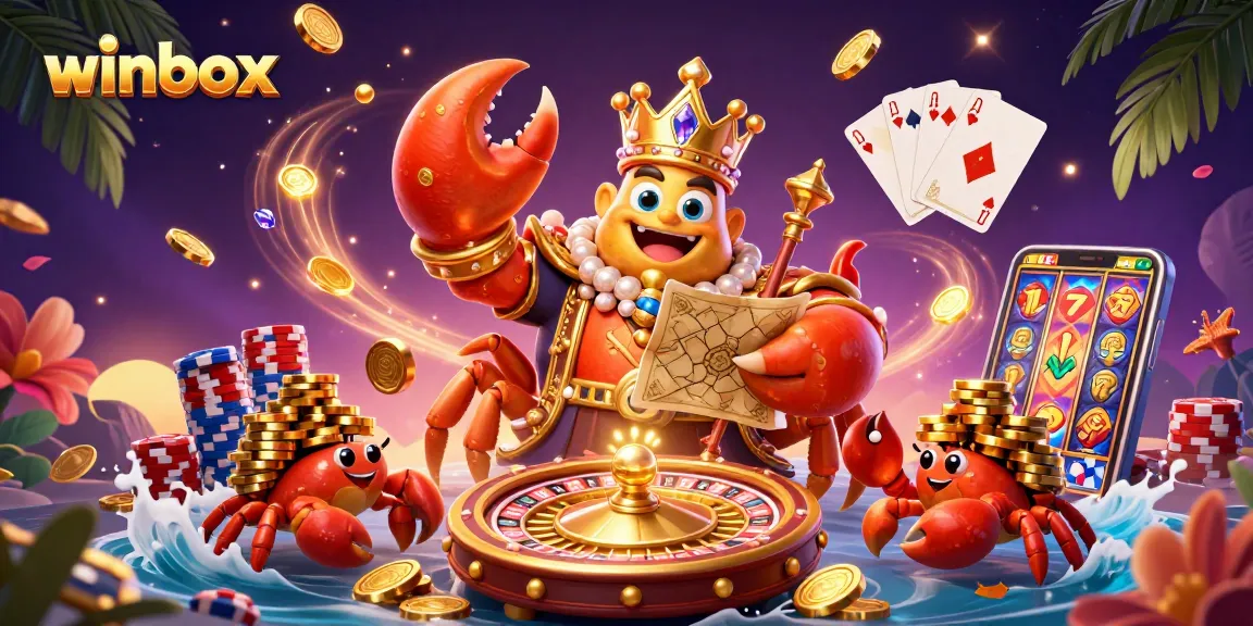 Winbox offers a thrilling casino experience with golden crabs and dynamic game elements.