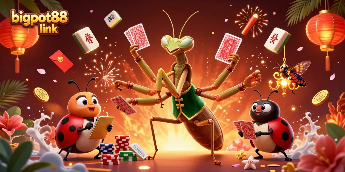 Engage in competitive gameplay at Bigpot88 link, illustrated through a vibrant 3D casino scene.