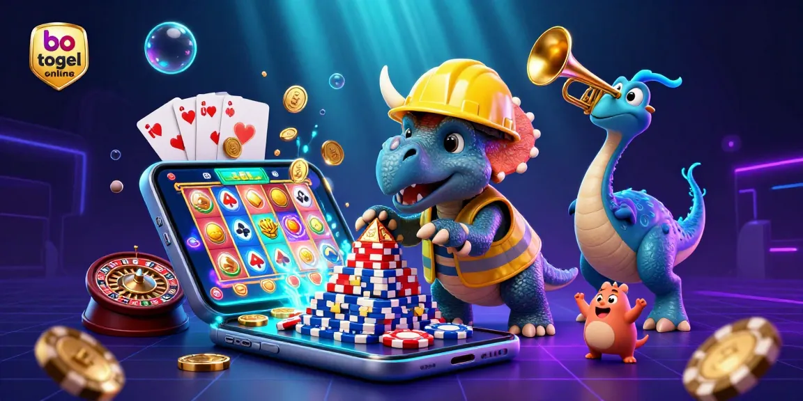 Engage with bo togel online through this vibrant 3D casino scene featuring lively characters and gaming elements
