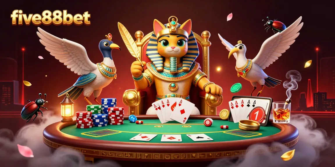 Engage with five88bet and experience the excitement of poker in a vibrant, detailed 3D setting.