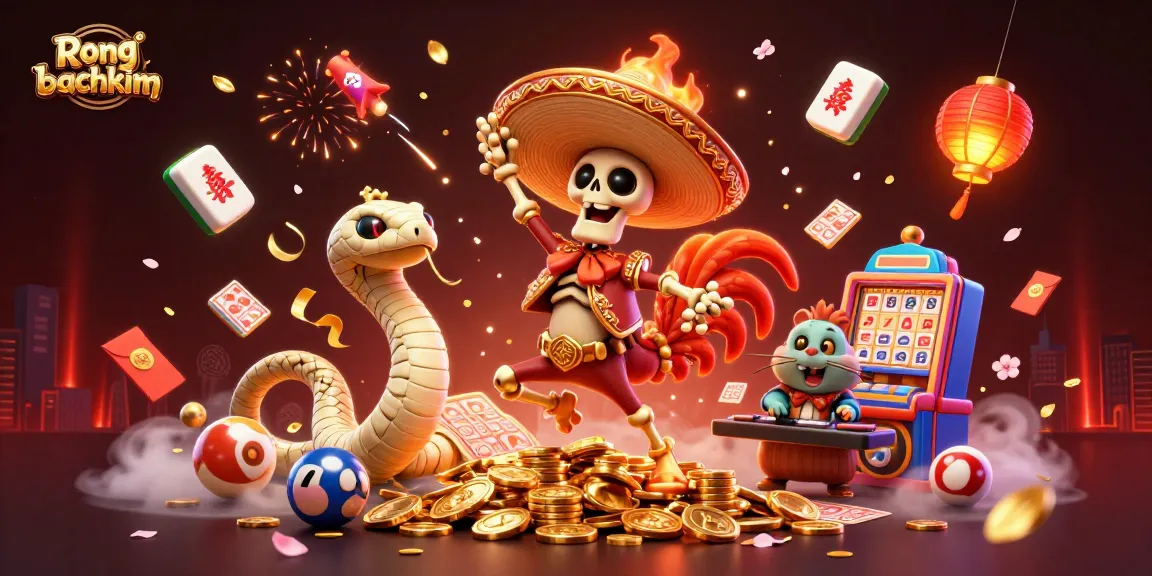 Rong bachkim reveals vibrant lottery dynamics with a skeleton mariachi and friends celebrating winnings.