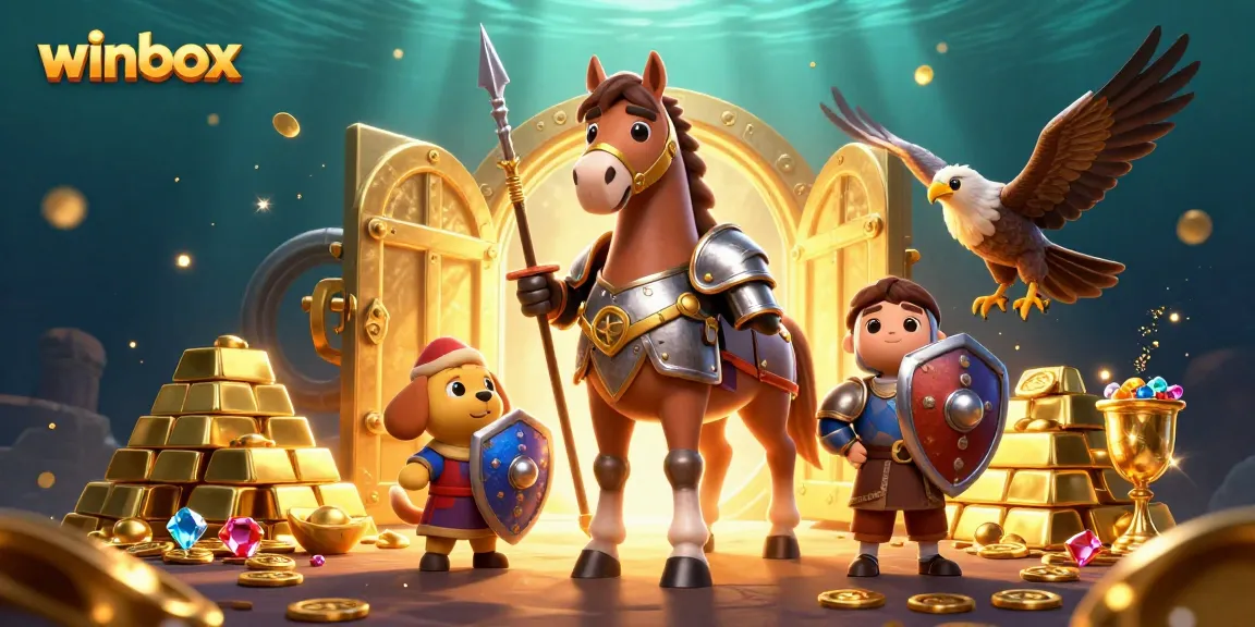 Experience winbox's thrilling adventures with knights, treasures, and casino vibes!