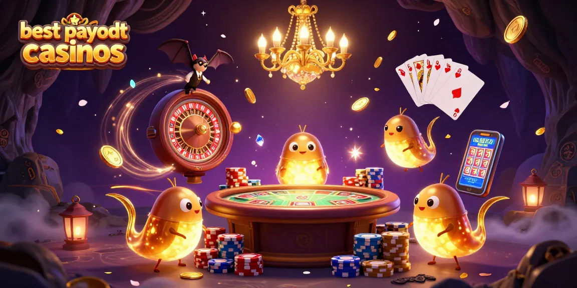 Experience vibrant lights and action at the best payout casinos with glowing characters and dynamic gameplay.