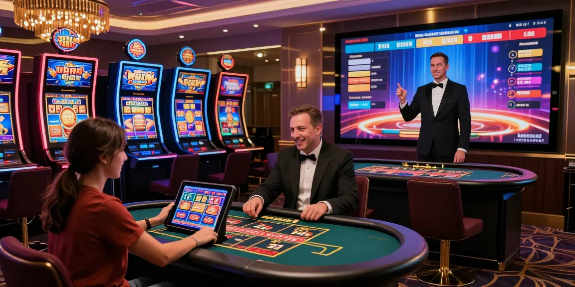 Online casino scene at https://oadbyremembers.org.uk, showcasing players enjoying vibrant bonus buy slots and live dealer games in a luxurious digital environment.