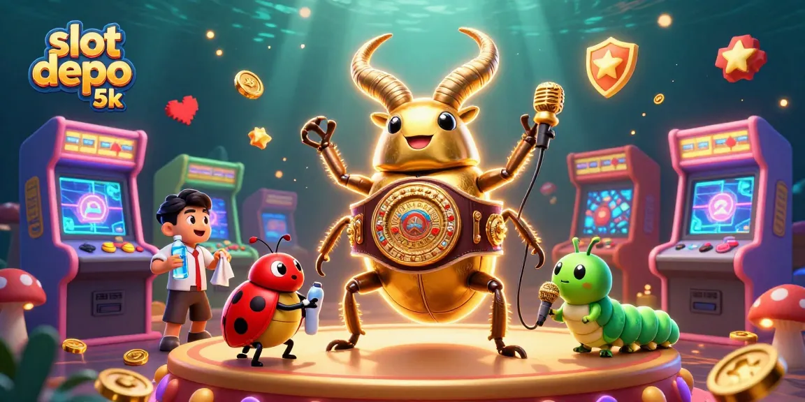 Experience thrilling gameplay at slot depo 5k with vibrant arcade machines and lively characters